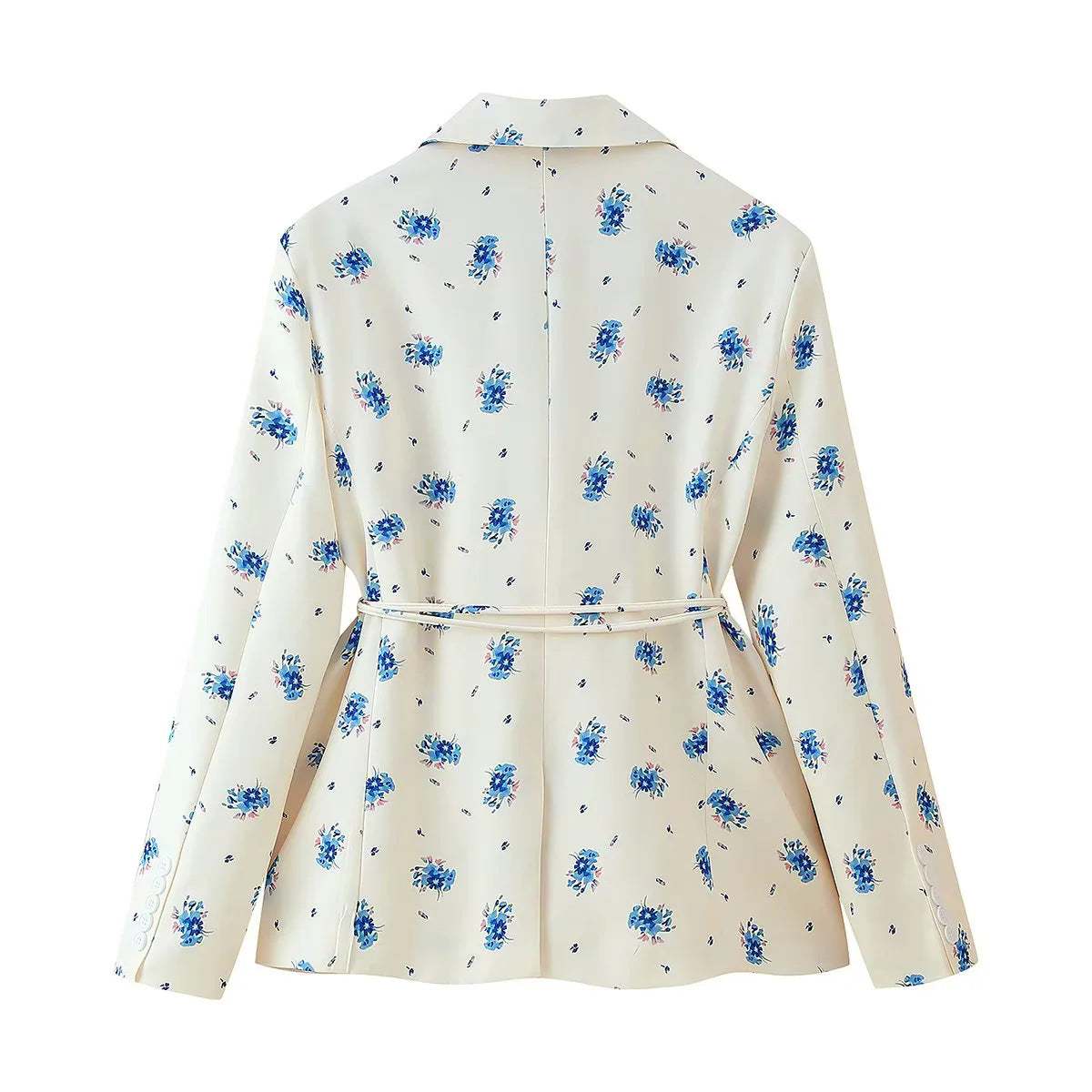 Elegant Flower Print Suit Jacket for Women