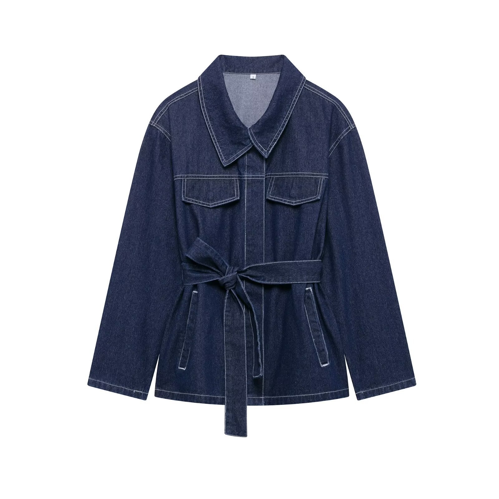 Women's Denim Jacket and Wide-Leg Trousers Set