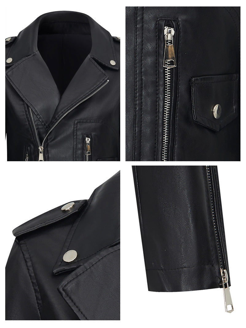 Women's Black Faux Leather Jacket