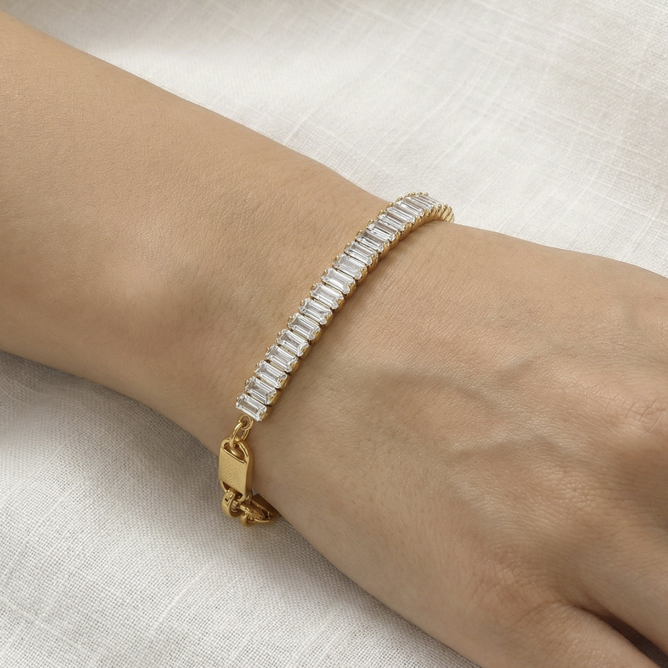 Geometric Zirconia Bracelet