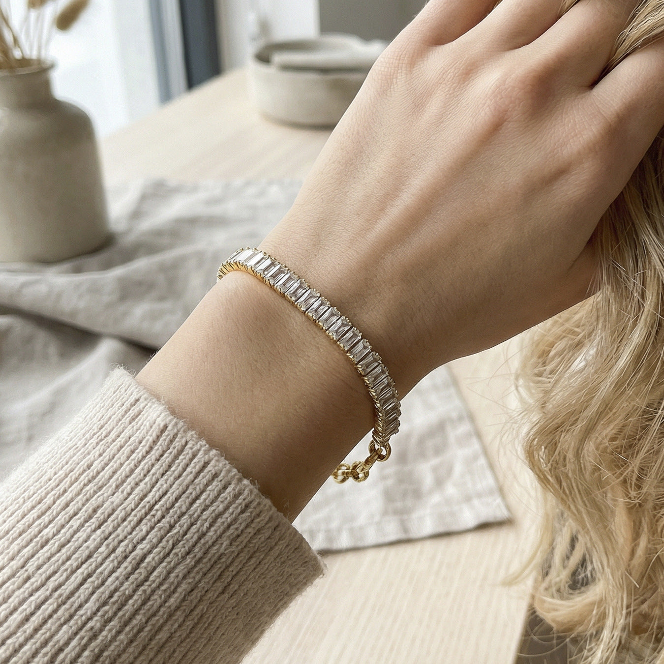 Geometric Zirconia Bracelet