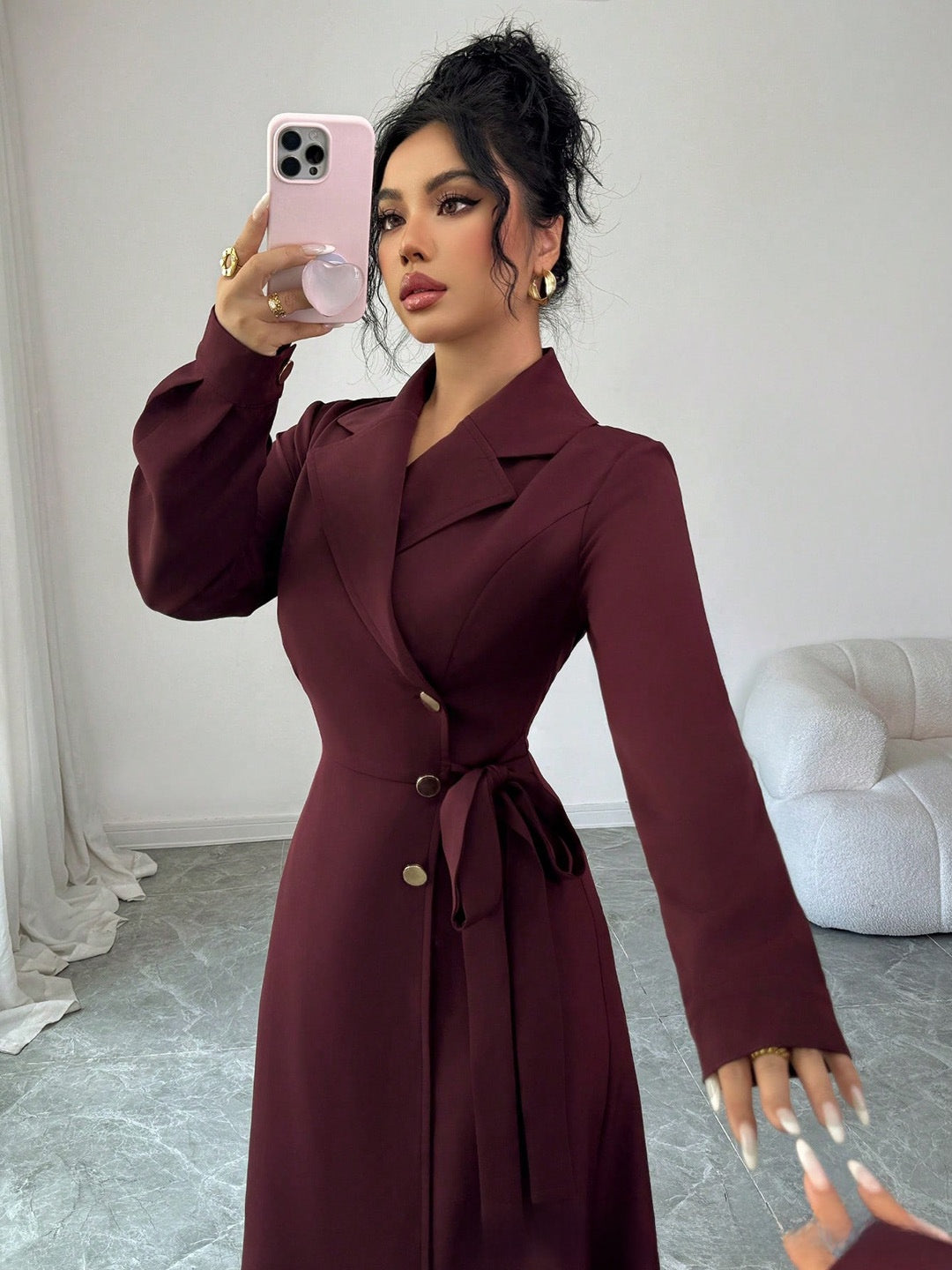 Women's Long Sleeve Dress for Wedding Guest & Occasion
