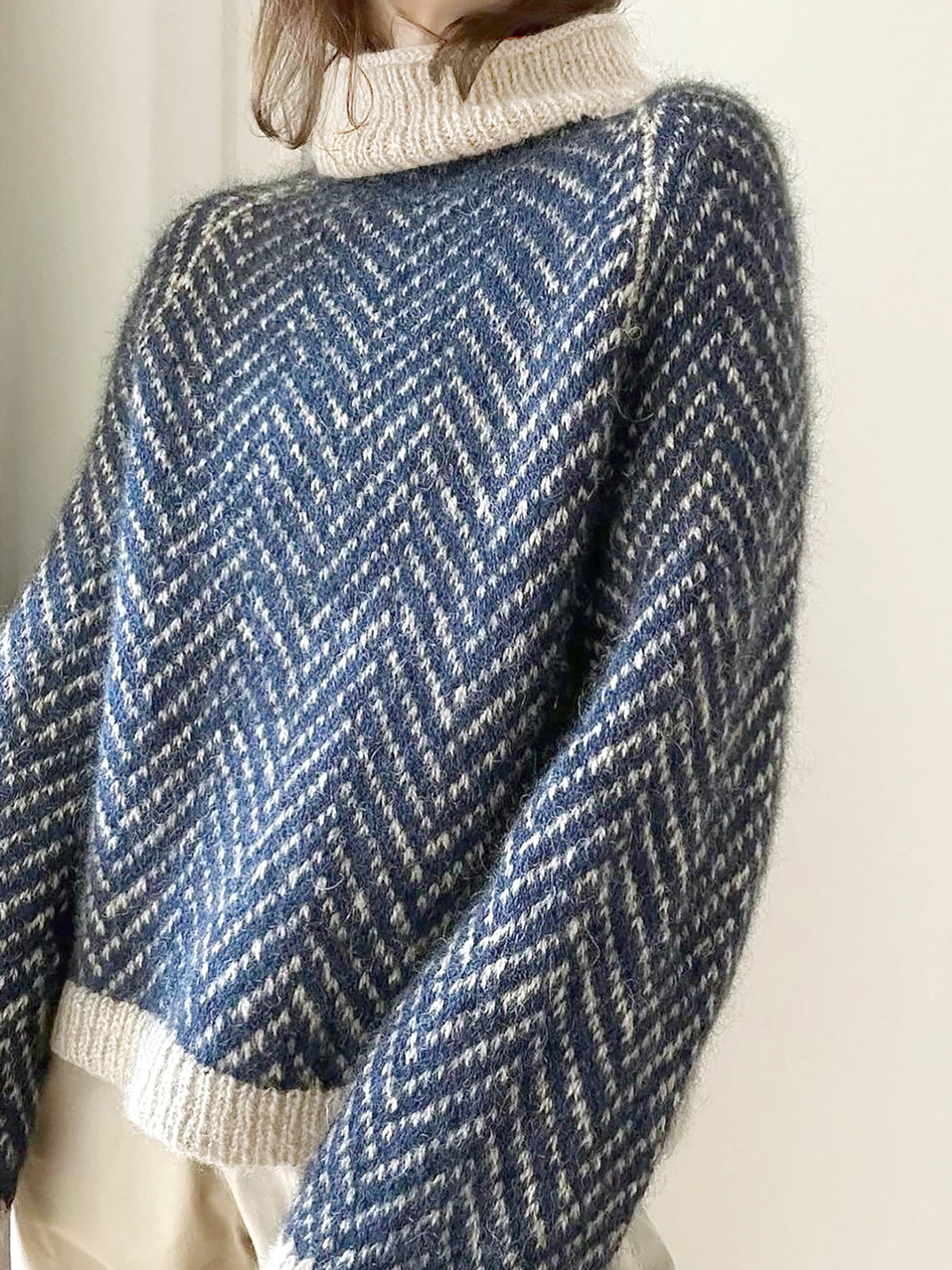 Women's High-Collar Knit Sweater – Long Sleeve Pullover