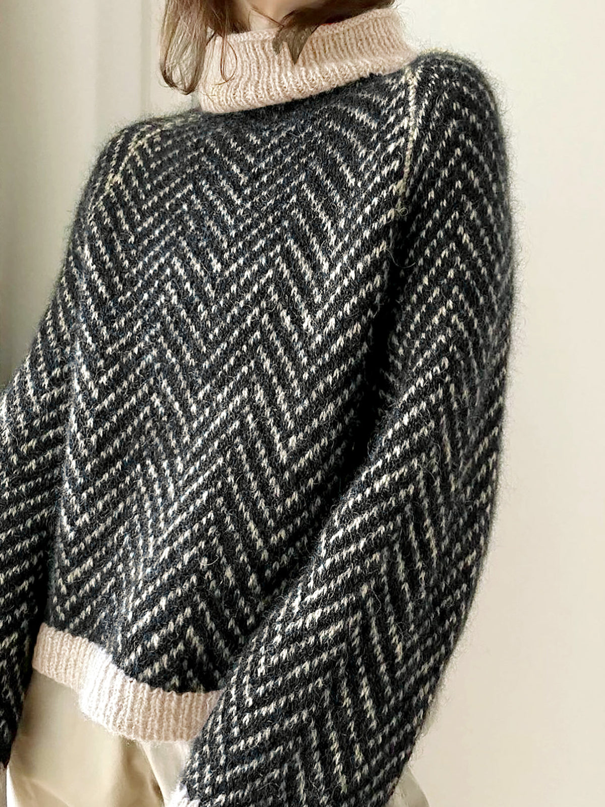 Women's High-Collar Knit Sweater – Long Sleeve Pullover