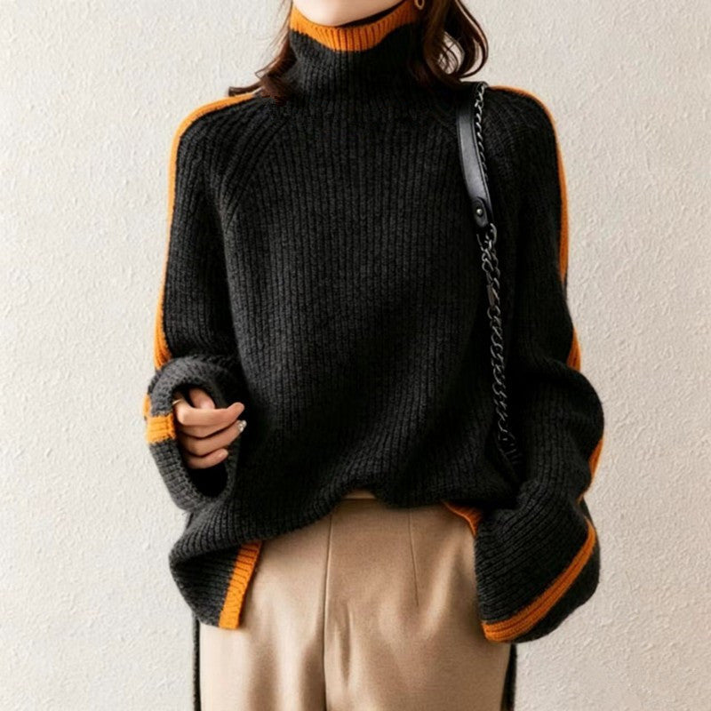 Women's Thick Turtleneck Sweater – Warm Knit Pullover