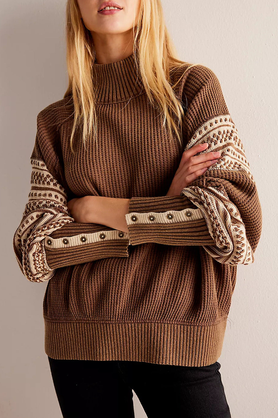 Women's Half-Turtleneck Sweater – Long Sleeve Fashion Pullover