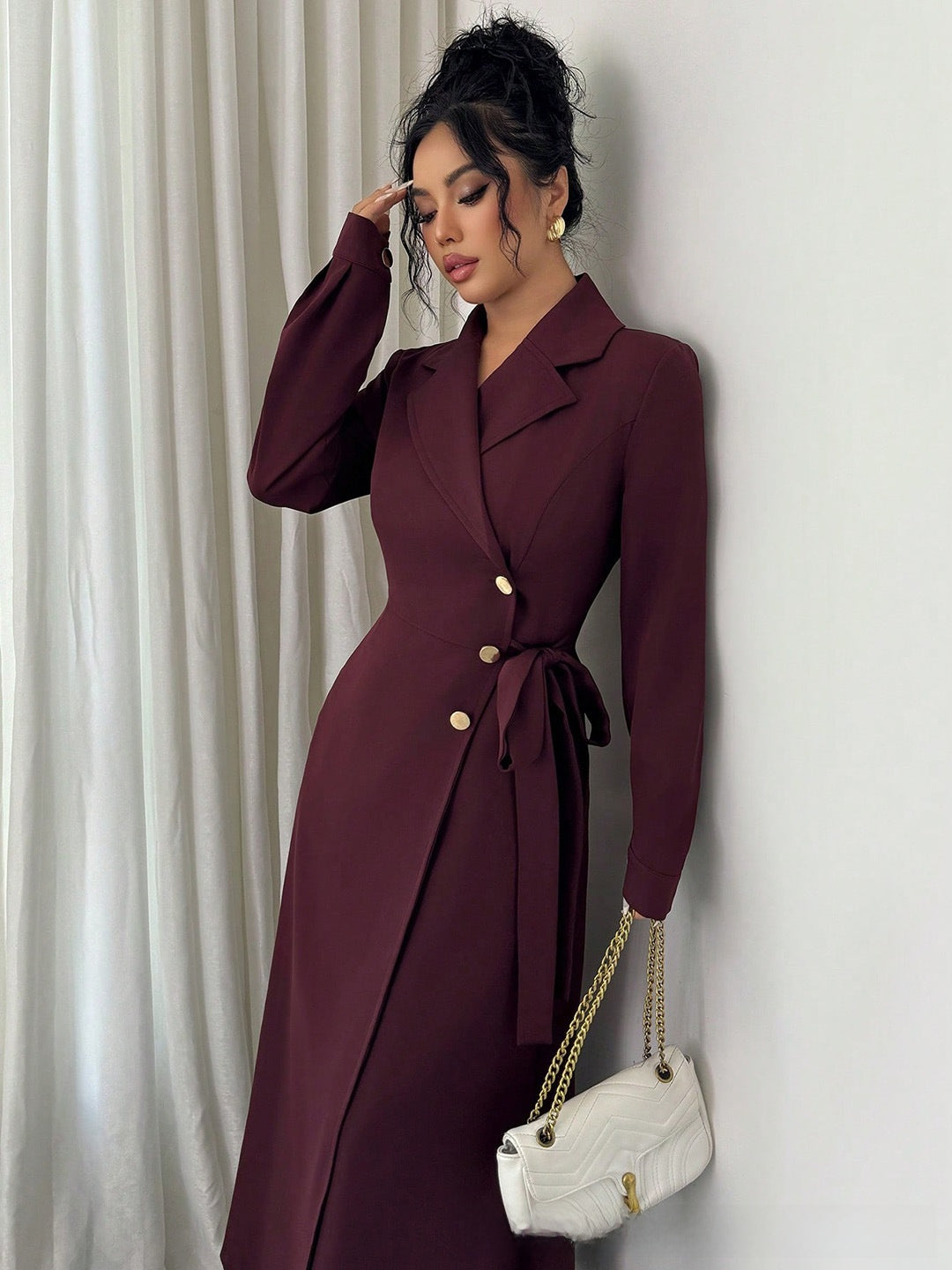 Women's Long Sleeve Dress for Wedding Guest & Occasion