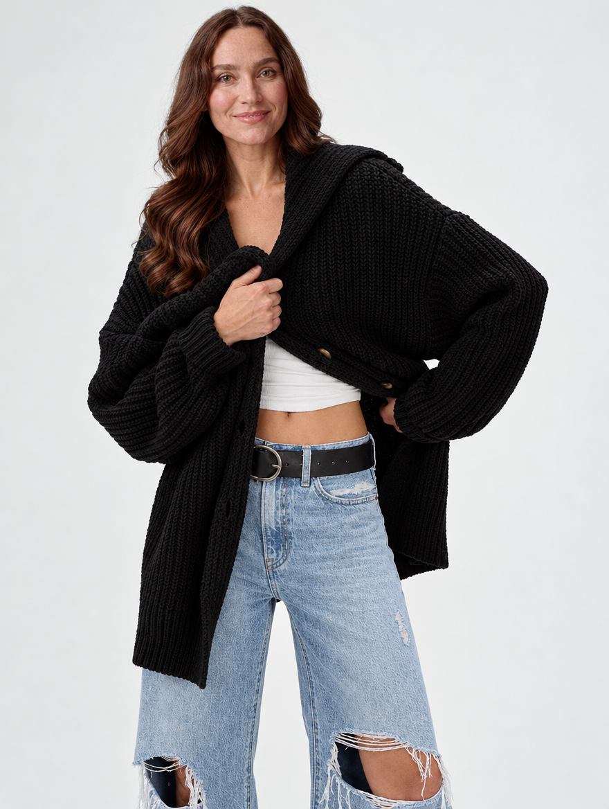 Tina Women Oversized Sweater Cardigan