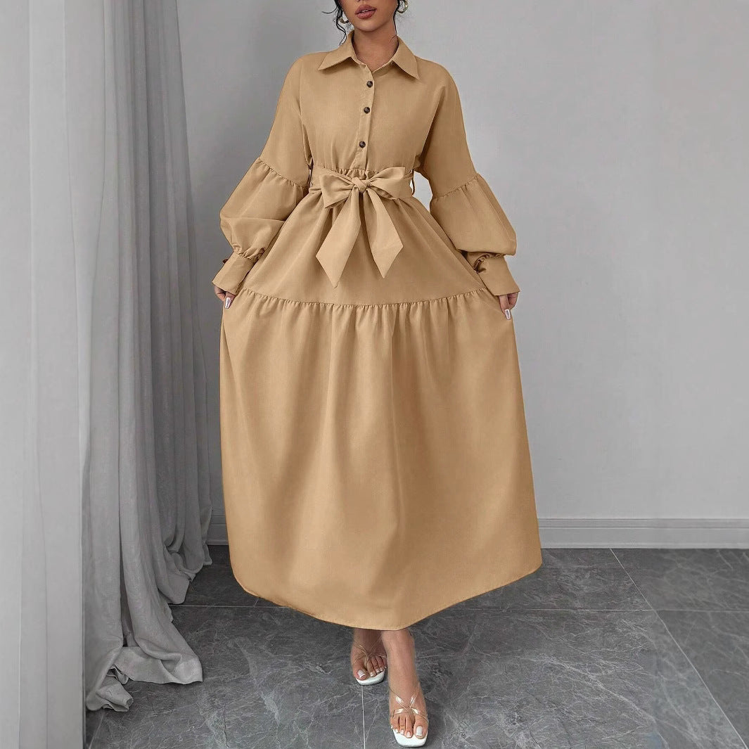 Floor-length maxi dress shown on a model